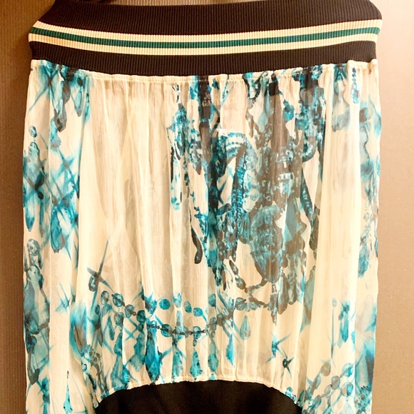 Super rare Jean Paul Gaultier vintage silk mesh blouse multicolor in Small